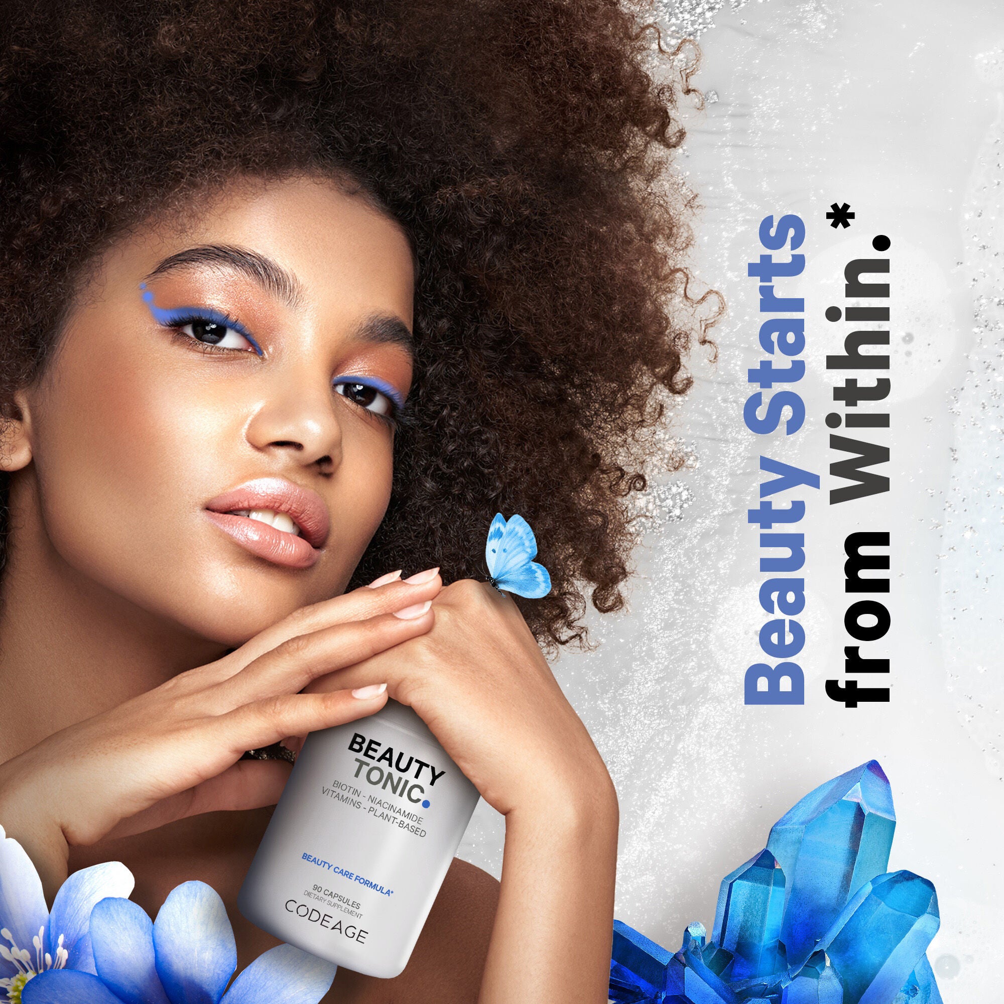 Beauty Tonic - Vegan Multivitamins - Biotin - Astaxanthin & Organic Blend - 90 Capsules (30 Servings)